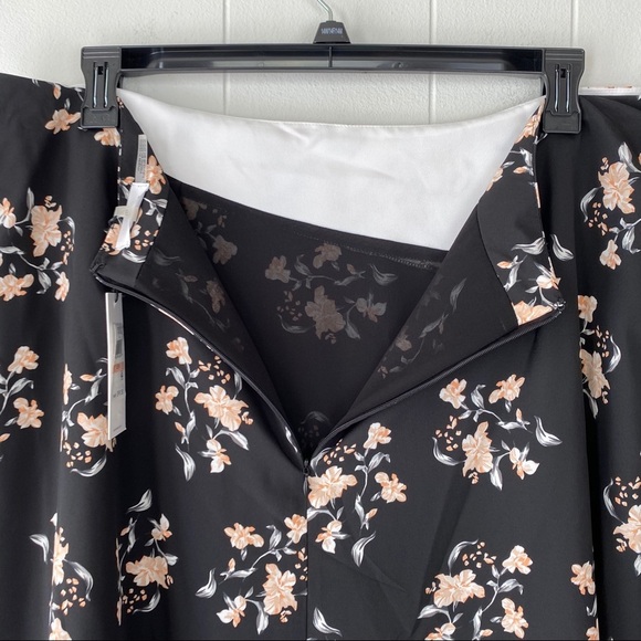 Calvin Klein Patchwork Asymmetric Hem Midi Skirt - Picture 11 of 16